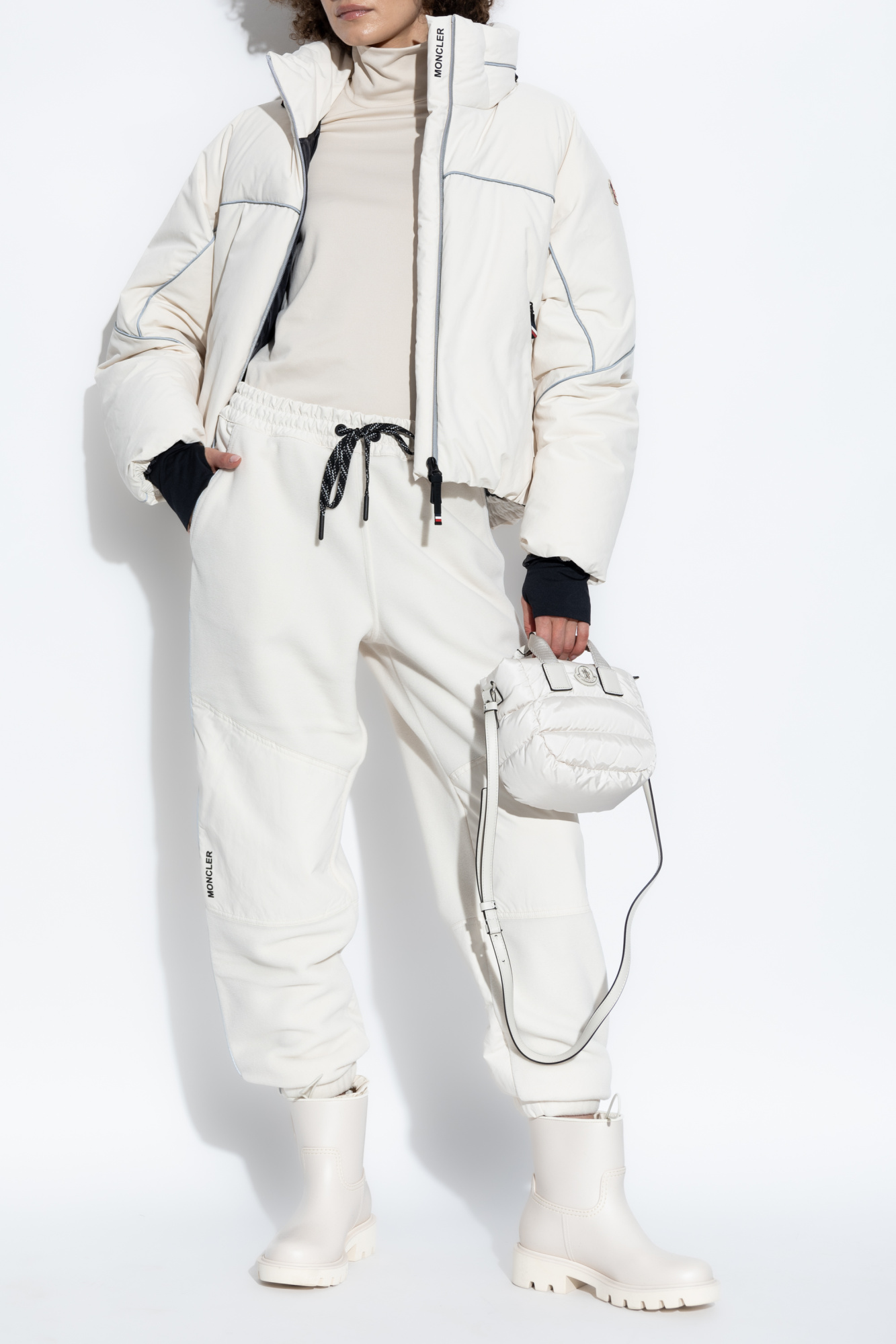 タグ付き Moncler SARCELLE ホワイト サイズ0 MONCLER GENIUS + Roc Nation by Jay-Z Antila Logo-Appliquéd Quilted